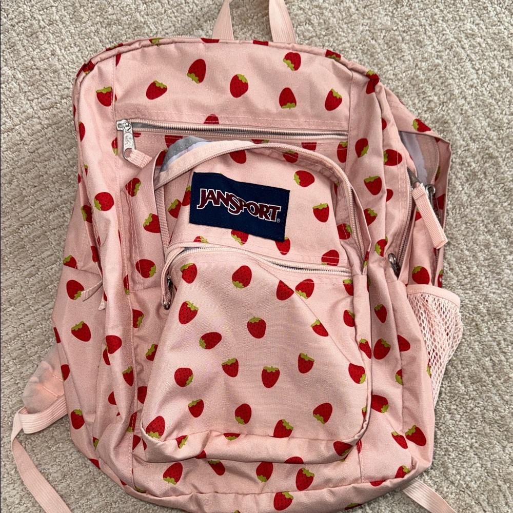 JanSport Kids Backpack with Strawberry Print